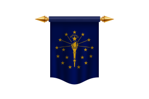 Indiana Flag Royal Banner flag
