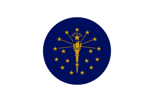 Indiana Flag Circle Vector Free flag