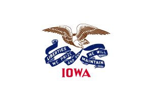 Emblem of Iowa flag