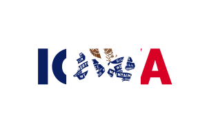 Iowa Text Art flag