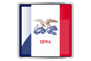 Iowa Flag Square icon flag