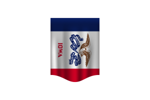Iowa Flag Banner flag