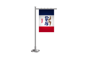 3d Iowa Standing Flag flag