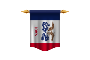 Iowa Flag Royal Banner flag