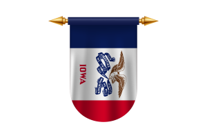 Iowa Flag Emblem Vector Images flag