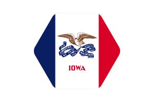 Iowa Flag Vector Illustration flag