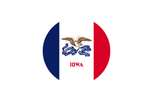Iowa Flag Circle Vector Free flag