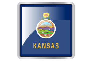 Kansas Flag Square icon flag