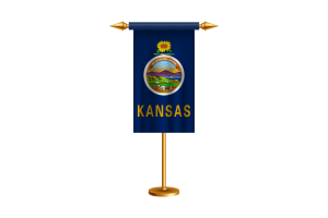 Kansas Ceremonial Flag Vector Free flag