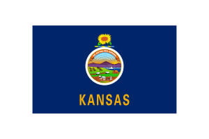 Kansas Flag Triangle Vector Illustration flag
