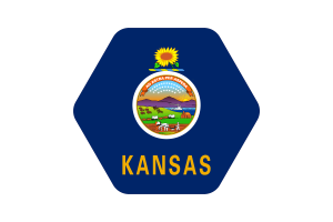 Kansas Flag Vector Illustration flag