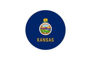 Kansas Flag Circle Vector Free flag