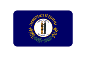 Kentucky Flag Triangle Rounded Shape flag