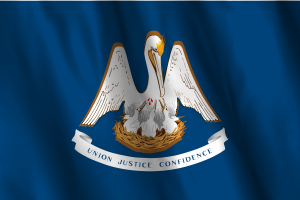 National Flag of Louisiana flag