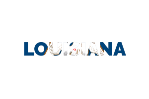 Louisiana Text Art flag