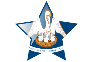Louisiana Flag Star Icon flag