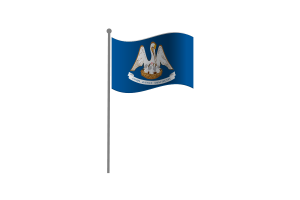 Waving Flag of Louisiana flag