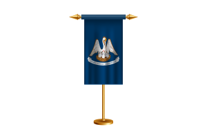 Louisiana Ceremonial Flag Vector Free flag