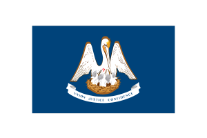 Louisiana Flag Triangle Vector Illustration flag