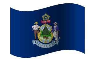 Maine Flag flag