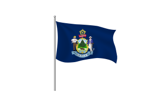 Maine Flag symbol flag