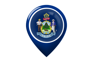 Maine Flag Map Pin Icon flag