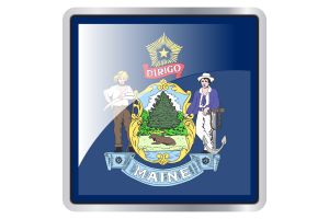 Maine Flag Square icon flag
