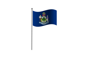 Waving Flag of Maine flag