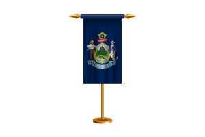 Maine Ceremonial Flag Vector Free flag