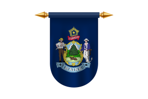 Maine Flag Emblem Vector Images flag