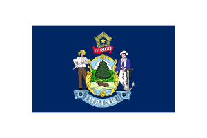 Maine Flag Triangle Vector Illustration flag