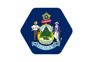 Maine Flag Vector Illustration flag