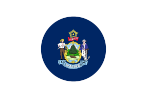 Maine Flag Circle Vector Free flag