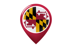 Maryland Flag Map Pin Icon flag