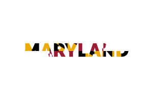 Maryland Text Art flag