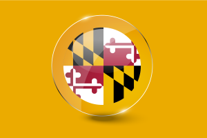 Maryland Flag Glossy Round Button flag