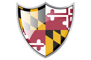 Shield with Flag of Maryland flag