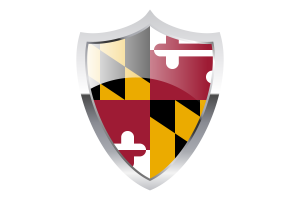 Maryland Flag with Medieval Heater Shield flag