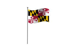 Waving Flag of Maryland flag