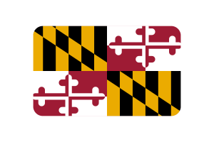 Maryland Flag Triangle Rounded Shape flag