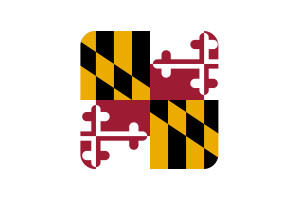 Maryland Flag Square Rounded Shape flag