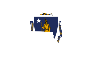 Massachusetts Map with Flag flag