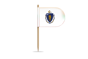 Massachusetts Flag for Desk, Table flag