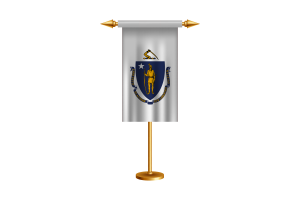 Massachusetts Ceremonial Flag Vector Free flag