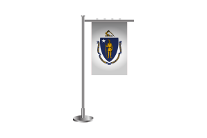 3d Massachusetts Standing Flag flag
