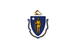 Massachusetts Flag Vector Illustration flag
