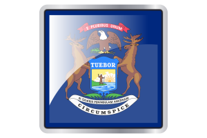 Michigan Flagge Quadrat Icon flag