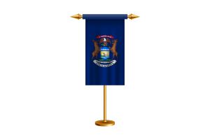 Michigan Zeremonielle Flagge Vektor Kostenlos flag