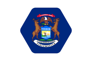 Michigan Flagge Vektor Illustration flag