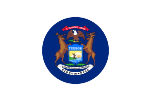 Michigan Flagge Kreis Vektor Kostenlos flag